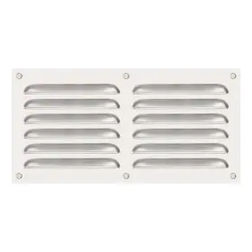 Uxcell 679134993924 6x12 Inch Stainless Steel Vent Cover Grille Ventilation Built-in Mesh Silver