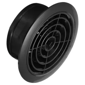 Uxcell 679209616369 6 Inch Round Air Vent Cover Abs Adjustable Soffit Vents For Kitchen Black