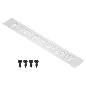 Uxcell 683007244778 12 Inch X2 Door Air Vent Cover Aluminum Grille Louvered Screws Silver Tone
