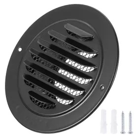 Uxcell 683007245065 3 Inch Round Air Vent Cover 304 Stainless Steel Louvered Inlet Outlet Grill Black