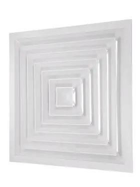 Uxcell 683867368768 17 Inch X Aluminum Square Ceiling Diffuser White 20 Ducting Opening Size