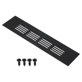 Uxcell 724117545260 8 Inch X2 Air Vent Cover Door Grille Ventilation Louvered For Cabinet Black