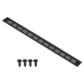 Uxcell 724117545468 20 Inch X2 Air Vent Cover Door Grille Ventilation Louvered For Cabinet Black