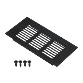 Uxcell 724117545482 6 Inch X3 Air Vent Cover Door Grille Ventilation Louvered For Cabinet Black