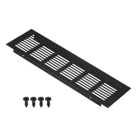 Uxcell 724117545529 10 Inch X3 Air Vent Cover Door Grille Ventilation Louvered For Cabinet Black