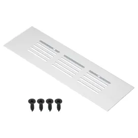 Uxcell 724117545581 6 Inch X2 Air Vent Cover Door Grille Ventilation Louvered For Cabinet Silver