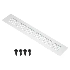 Uxcell 724117545628 10 Inch X2 Air Vent Cover Door Grille Ventilation Louvered For Cabinet Silver