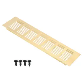 Uxcell 724117545987 12 Inch X3 Air Vent Cover Door Grille Ventilation Louvered For Cabinet Gold