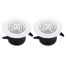 Uxcell 745060724403 2pcs 3 Inch Round Air Vent Adjustable Grill Soffit With Screen Rotate Type