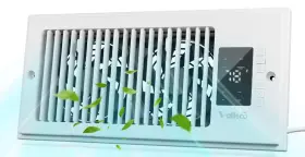 Hkjc-qbf-1 Vallisco Air Vent Fan 10-speed Booster For Room 4 Inch X 10 Negative Ion Quiet Thermostat