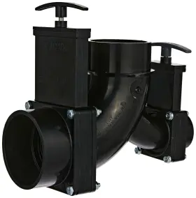 Valterra 019079000811 T81 Ell Double Rotating Valve 3 Inch Hub X 1-1/2 Spigot Outle