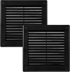 Vent Systems 313115622648 8 Inch X Opening Dimensions - Pack Of 2 Plastic Black Soffi