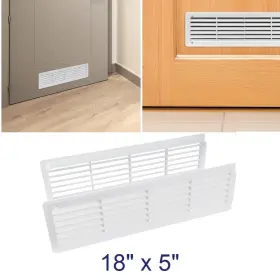 3djvyqp Vent Systems 18 Inch X 5 - 2 Piece White Plastic Door Air Cover Grill