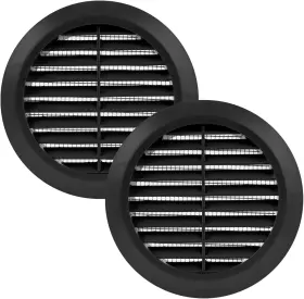 Vent Systems 445005848845 4ftft Inch - Pack Of 2 Black Soffit Cover Round Air L