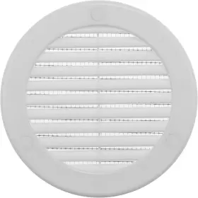 Vent Systems 445031693662 4 Inch White Circular Plastic Cover - Louvered Air Duct Grill
