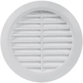 Vent Systems 4751037231436 4 Inch White Soffit Cover Round Air Louver Grill