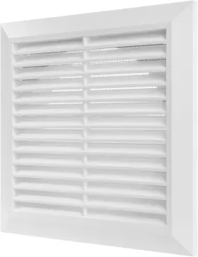 Vent Systems 4751037233522 6 Inch White Louvered Cover Durable Plastic Air Exhaust Gri