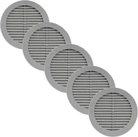 Vent Systems 726084678514 6ftft Inch Pack Of 5 Grey Soffit Cover - Round Air Louver