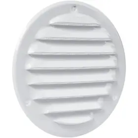 Vent Systems 751037230125 4 Inch White Soffit Cover Round Air Louver Grill Builtin Insect