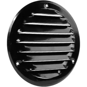 Vent Systems 751037230149 4 Inch Black Soffit Cover Round Air Louver Grill Builtin Insect