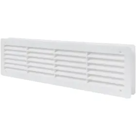 Vent Systems 751037230774 18 Inch X 5 White Plastic Door Air Cover - Two Sided Louv