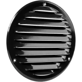 Vent Systems 751037230958 5 Inch Black Soffit Cover Round Air Louver Grill Builtin Insect