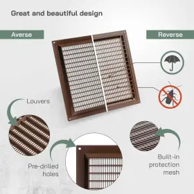 Vent Systems 751037231283 8ftft X 8 Inch Brown Air Cover Plastic Return Grill Hvac For #3