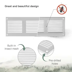 Vent Systems 751037232709 12ftft X 4ftft Inch White Air Cover Metal Return Grill With Built In Pest G #3