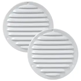 Vent Systems 751037233645 5ftft Inch White Soffit Cover Pack Of 2 Round Air Louver Grill Bui