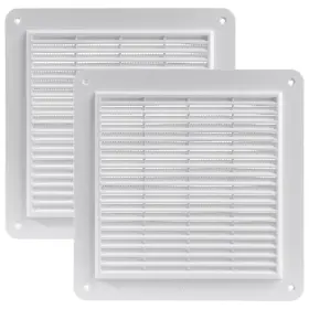 Vent Systems 751037235601 10 Inch X10 Pack Of 2 Air Cover White Louver Grill Builtin