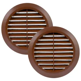 Vent Systems 751037235649 4ftft Inch Pack Of 2 Brown Soffit Cover Round Air Louver Grill Bui