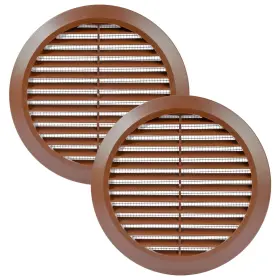 Vent Systems 751037236080 6ftft Inch Pack Of 2 Brown Plastic Soffit Cover Round Air Louver Grill C