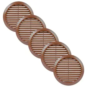 Vent Systems 751037236097 6 Inch - Pack Of 5 Soffit Cover Round Air Louver