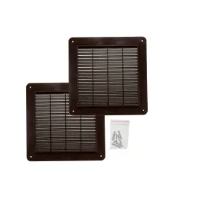 Vent Systems 751037236226 10 Inch X10 Pack Of 2 Air Cover Brown Louver Grill Builtin