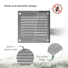 Vent Systems 751037236455 4ftft X Inch Overall Dimensions Pack Of 2 - Gray Air Cover Metal A #3