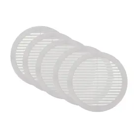 Vent Systems 751037237001 8ftft Inch White Soffit Cover Pack Of 5 Round Air Louver Grille Bu