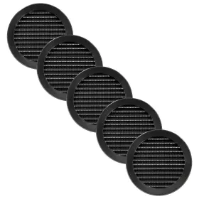 Vent Systems 751037237315 5ftft Inch Pack Of 5 Black Soffit Cover Round Air Louver Grill Bui