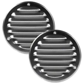 Vent Systems 751037237582 4 Inch Aluminum Soffit Cover Pack Of 2 Round Air Louver Grill B