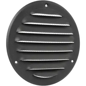 Vent Systems 751037238343 4 Inch Anthracite Matte Finish Soffit Cover Black Round Air Louver Gr #2