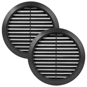 Vent Systems 751037239524 6ftft Inch Pack Of 2 Black Soffit Cover Round Air Louver Grill Bui