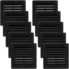 Vent Systems 752277001087 3 Inch X Opening Dimensions - Pack Of 10 Plastic Black Soffit Co