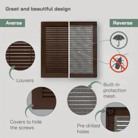 Vent Systems 752277001186 10ftft X Inch Brown Soffit Cover Flat Square Air Louver Grille Cove #3