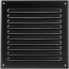 Vent Systems 752277001674 8 Inch X Opening Dimensions Black Metal Square Soffit Air Grille
