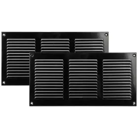Vent Systems 752277003500 12ftft X 6ftft Inch Overall Dimensions Pack Of 2 Black Air Duct Cover Metal R