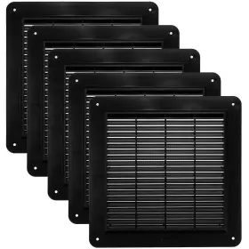 Vent Systems 752277004224 10 Inch X10 Pack Of 5 Air Cover Black Louver Grill Builtin