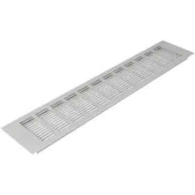 Vent Systems 752277005399 20 X 4 Inch Outer Dimensions Air Supply Ventilation Grille - Silver Aluminu