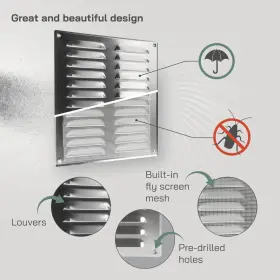 Vent Systems 752277007126 10 X 11 Inch Aluminum Air Cover - Quality Return Grill With Built #3