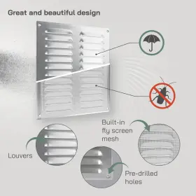 Vent Systems 752277007157 10 Inch X 11 Overall Dimensions - Galvanized Steel Air Cover Metal #3