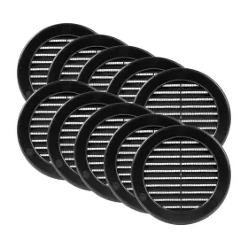 Vent Systems 752277007287 4 Inch Opening Dimensions Black Soffit Cover With Flange