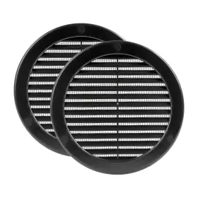 Vent Systems 752277007454 6 Inch Opening Dimensions Pack Of 2 Black Soffit Cover - Plastic Roun